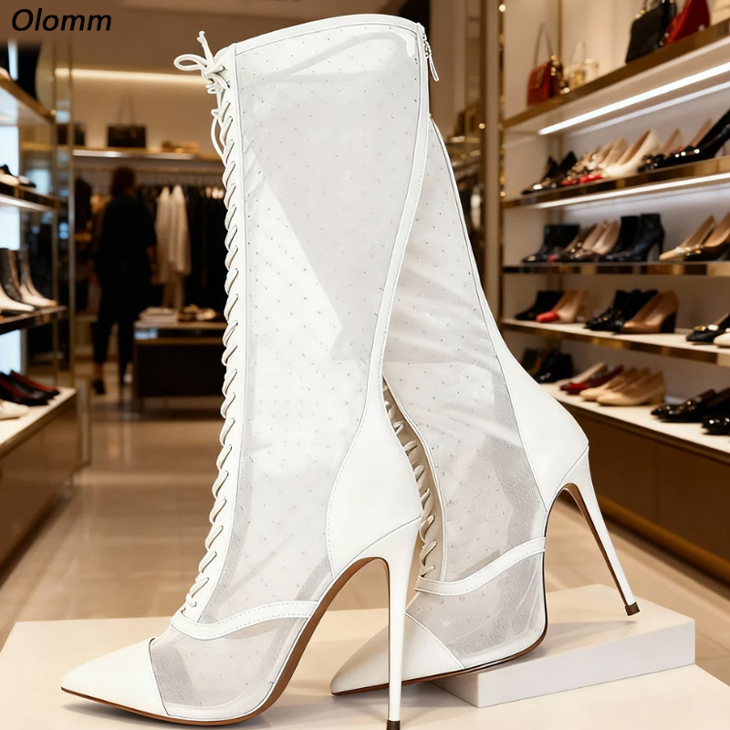 Art Craft Market - Olomm Artisan Crafted Sheer Mesh Boots