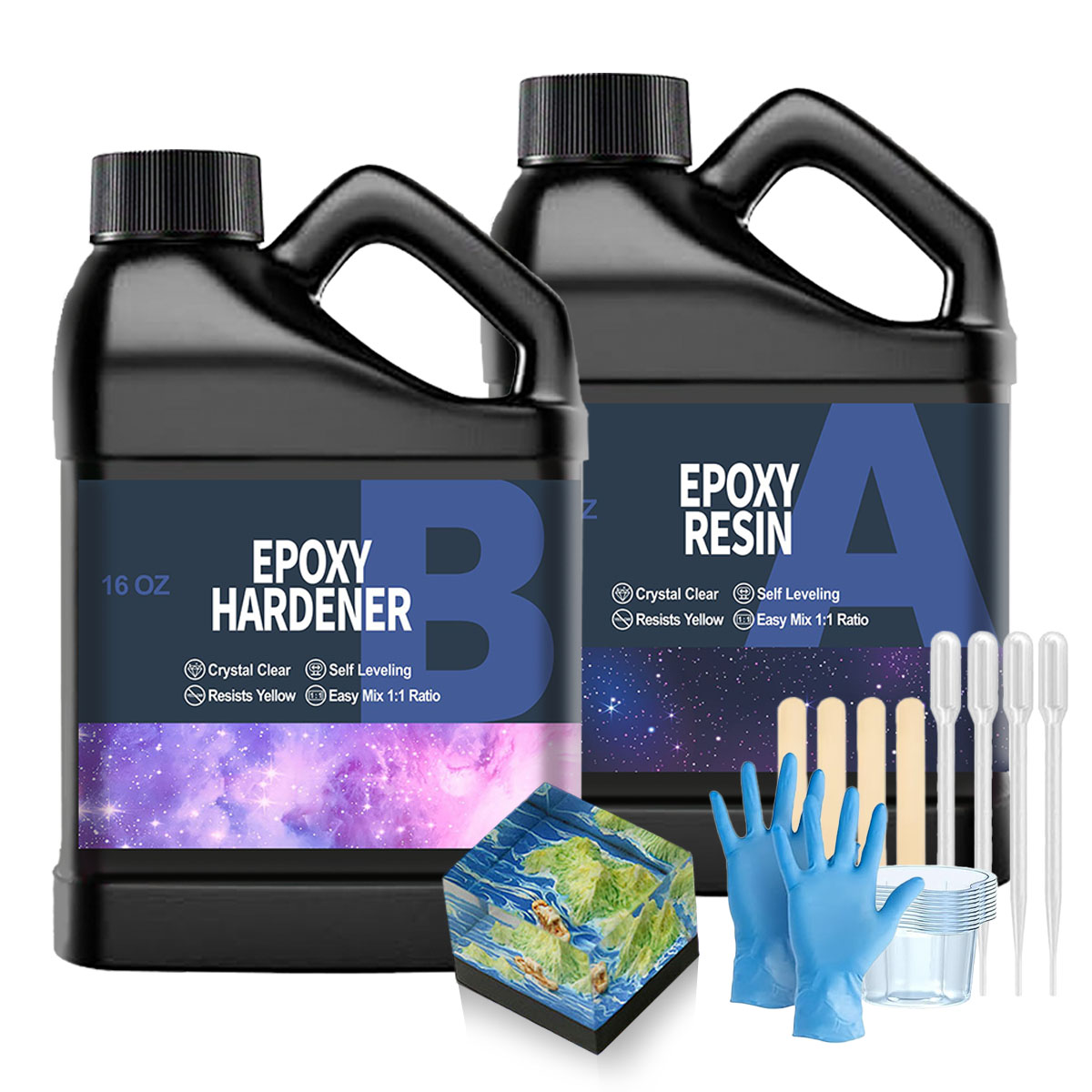 Resin Casting Mold - 32OZ Clear Epoxy Resin Kit, Non-Yellowing,