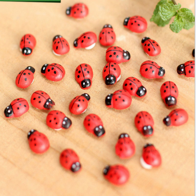 Art Craft Ladybug - 100pcs Self-adhesive Mini Refrigerator Paste Mini