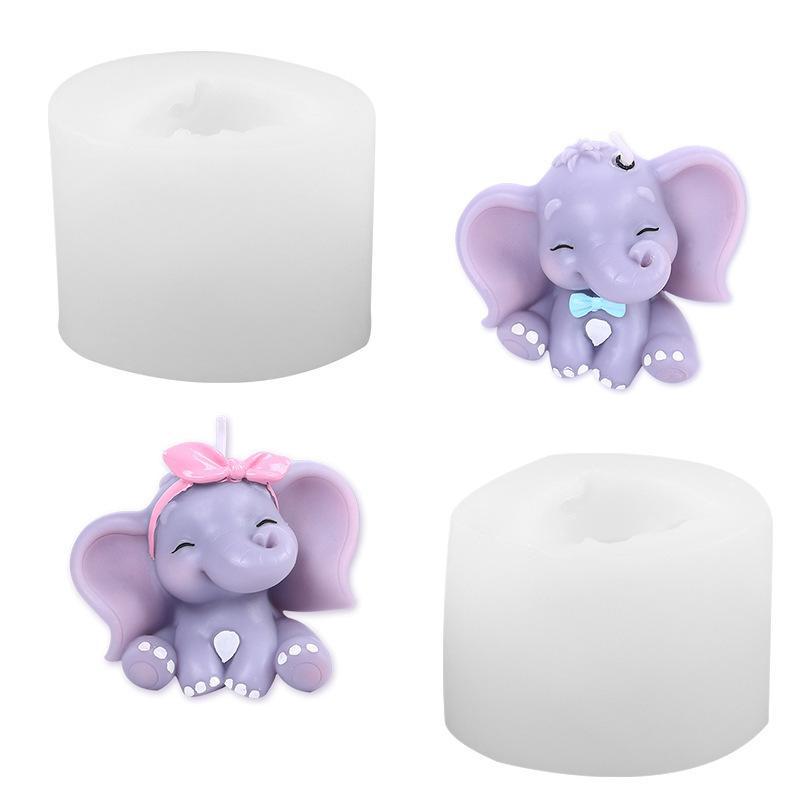 Art Craft Elephant - Cute 3D Elephant Silicone Candle Mold