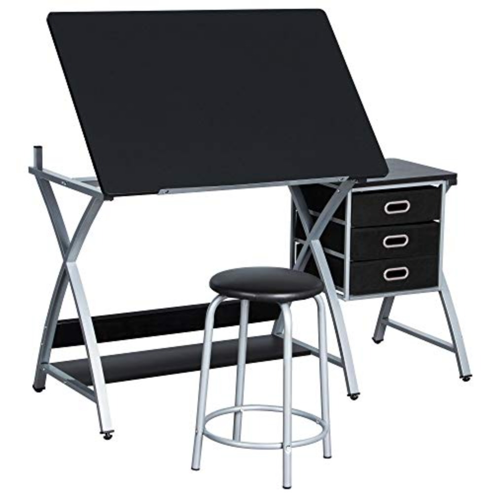 Art Craft And - Drafting Tables, Draft Drawing Desk w/Stool