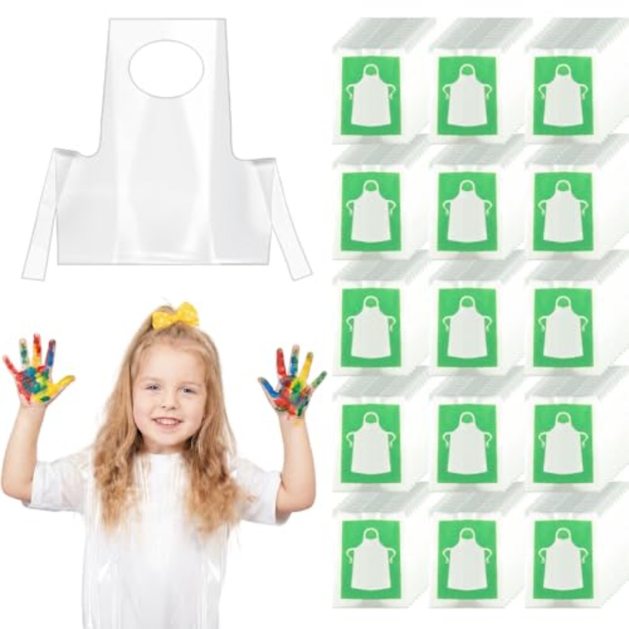 Art Craft For Toddlers - HKACSTHI Disposable Aprons for Smock Plastic