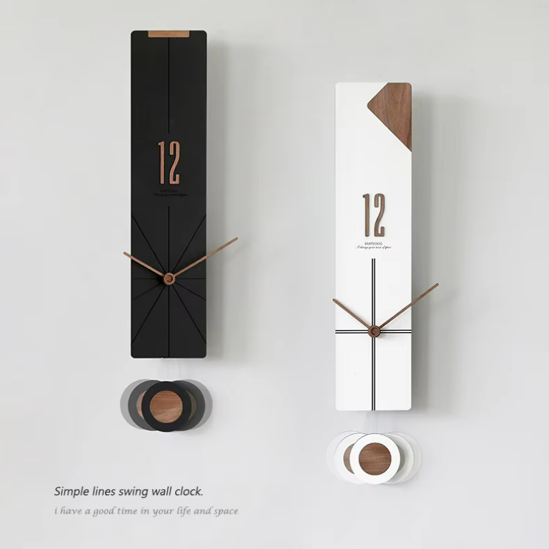 Art Craft India - Black Pendulum Wall Clock Bedroom Decor