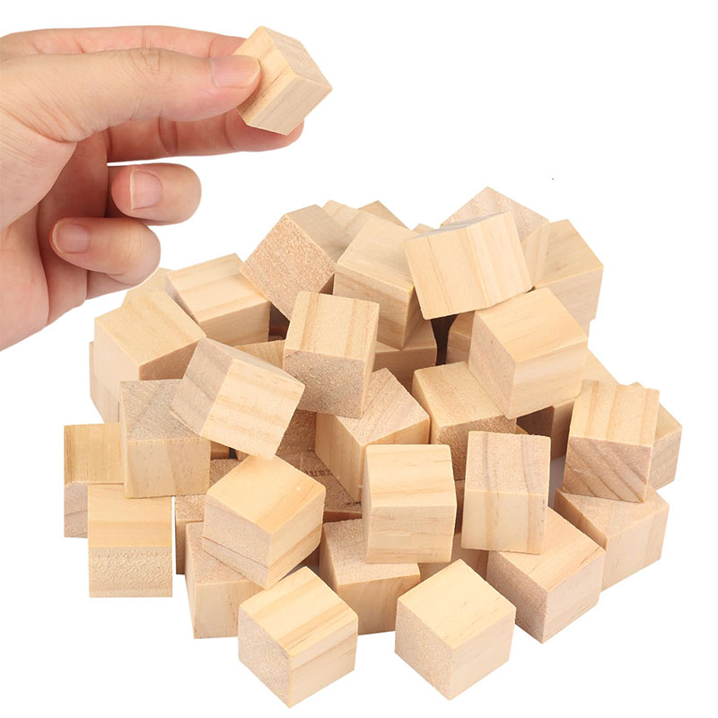 Art Craft 2 Year Olds - 5-100pcs Unfinished Wooden Blocks Birch Blank