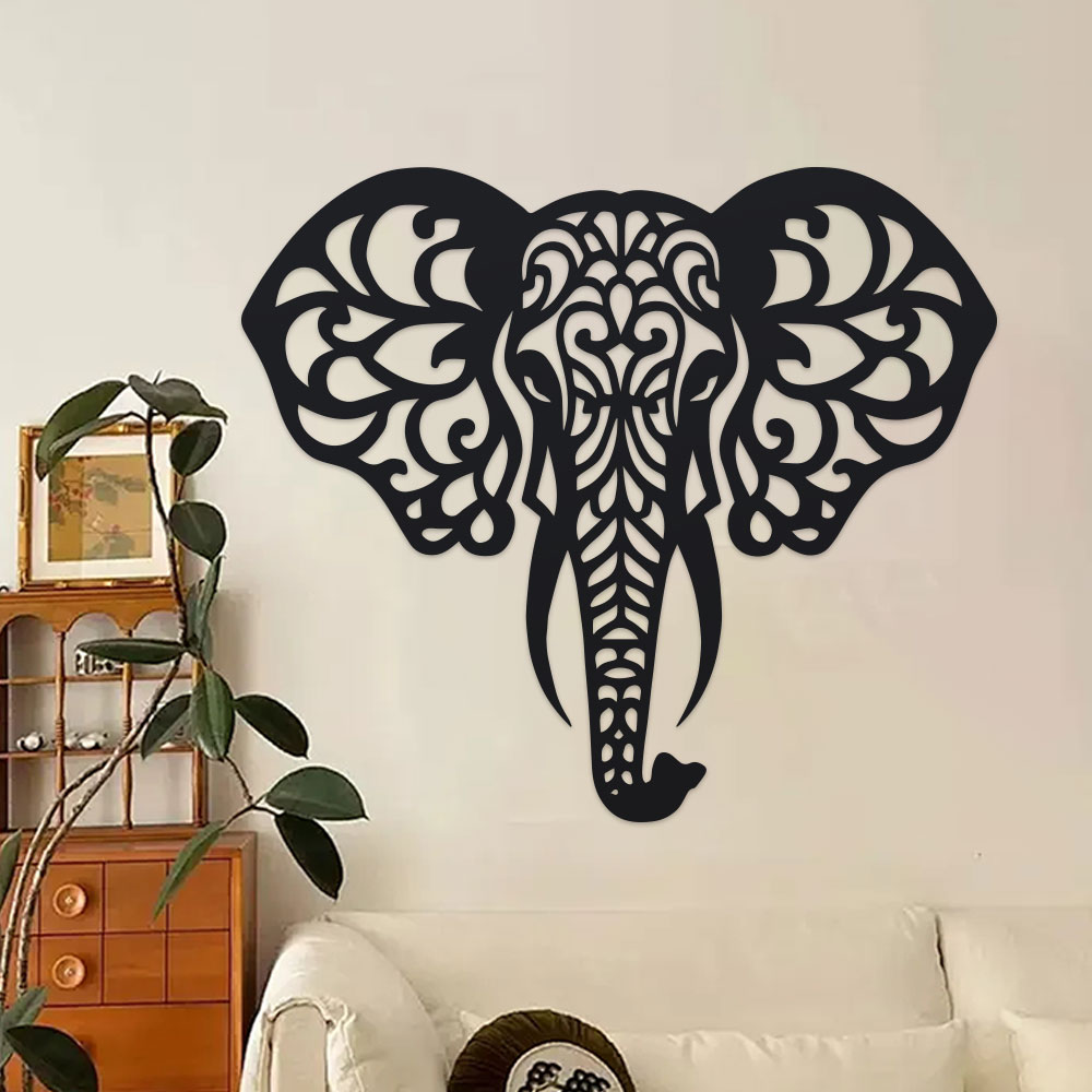 Art Craft Elephant - Room Decor Elegant Minimalist Elephant Metal