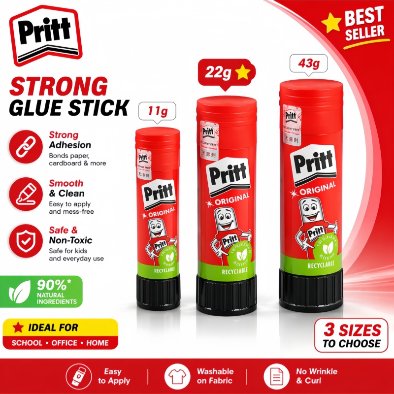 Art Craft For Toddlers - Original Pritt Glue Stick Non-Toxic Washable