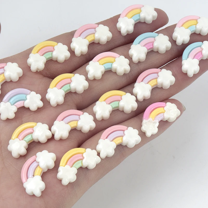 Art Craft For Toddlers - 30Pcs/300pcs Mini Resin Rainbow Flat Scrapbooking