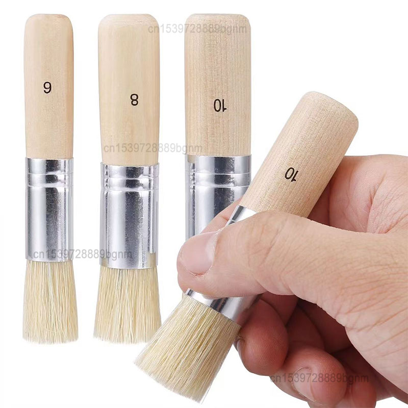 Art Craft 2 Year Olds - 3/6Pcs Bristle Hair Stencil Paint Brushes