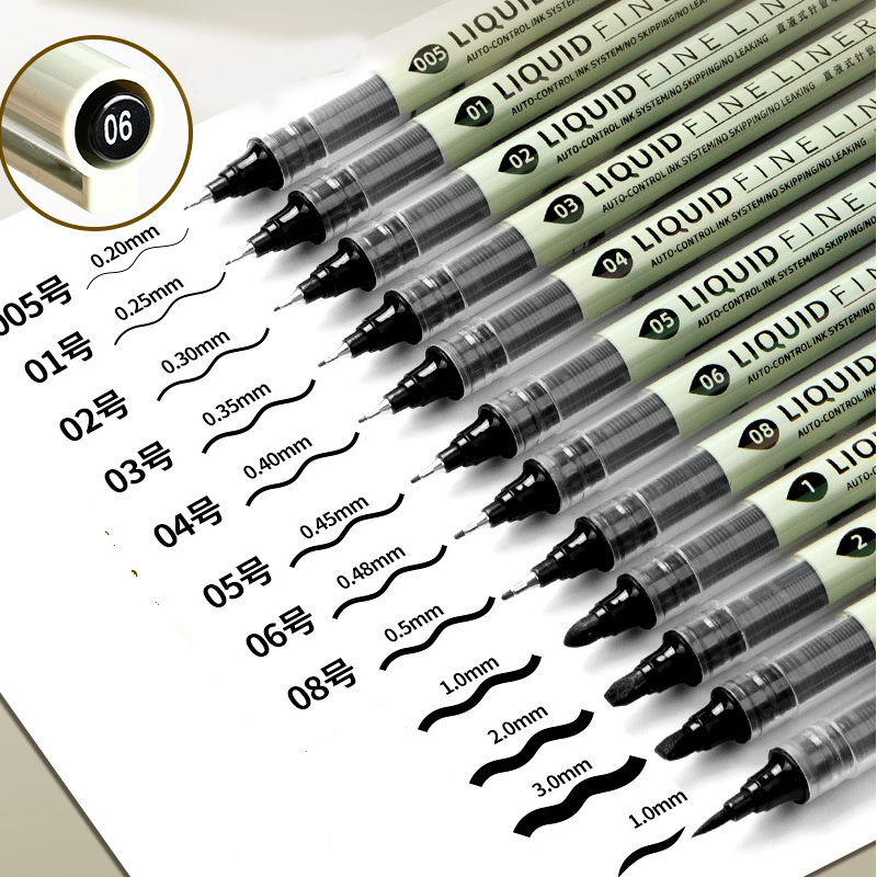 Illustration Marker Set - 8pcs Pigment Liner Micron Ink Marker