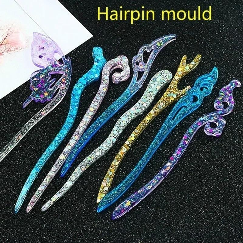 Resin Casting Mold - New Transparent Hairpin Silicone Special Mould