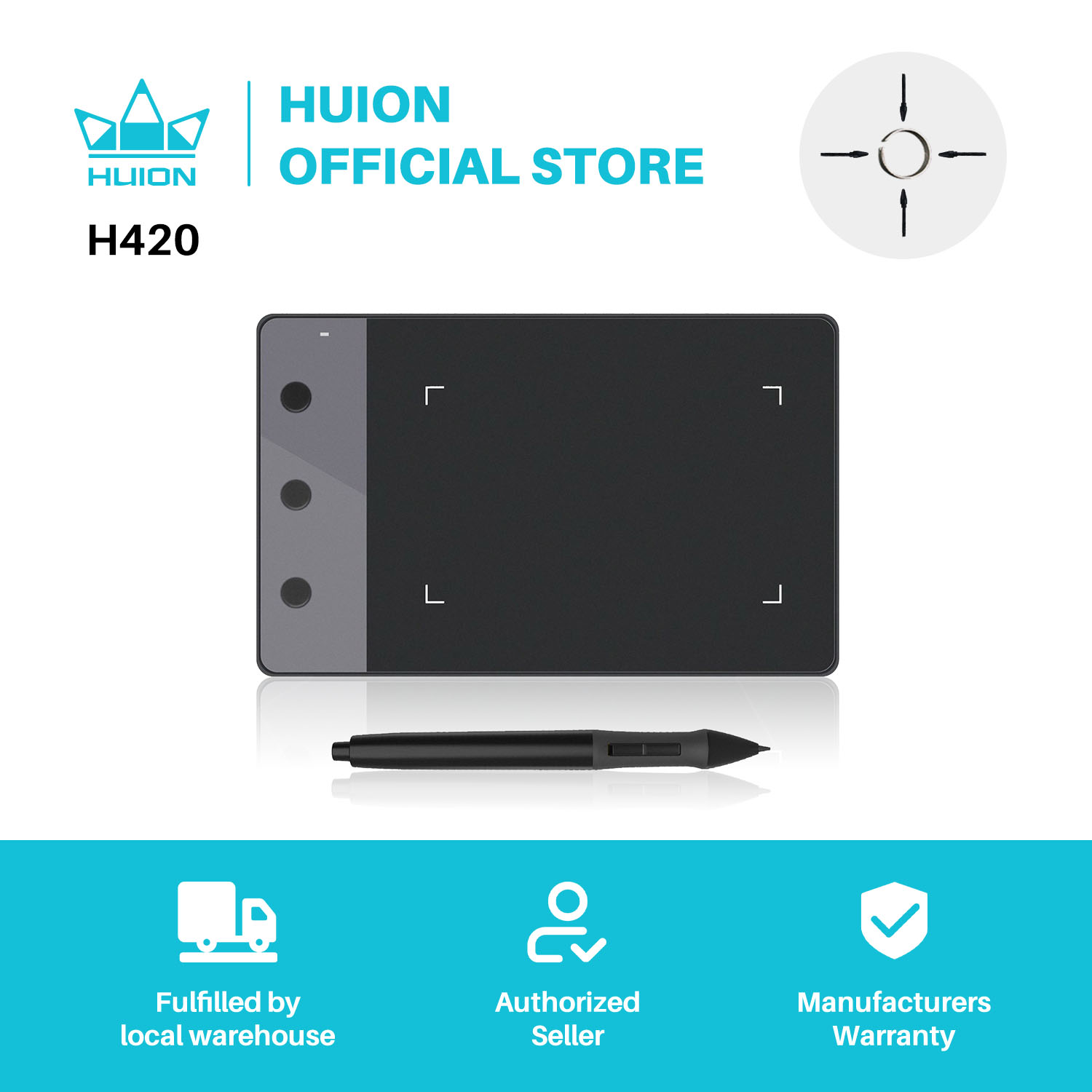 Art Craft Online - New HUION H420 Graphics Tablets 4