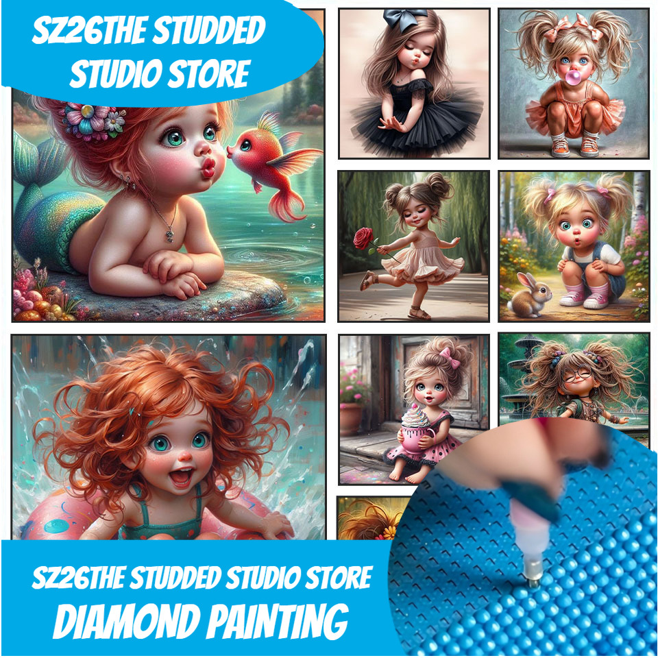 Sz26The Studded 5D DIY Diamond - Art Craft Girl ulasan dan harga
