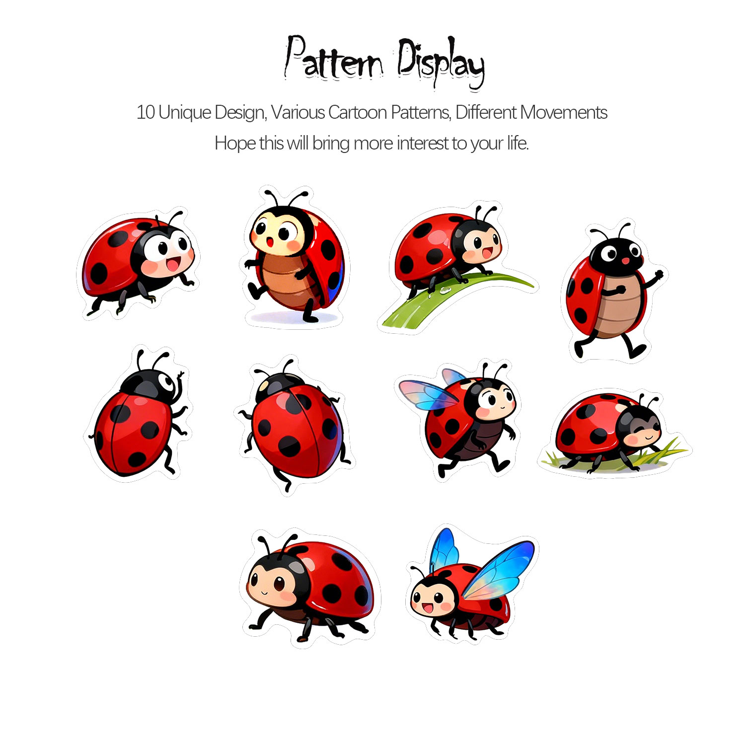 1Roll(500Pcs)10 Irregular Cart - Art Craft Ladybug ulasan dan harga