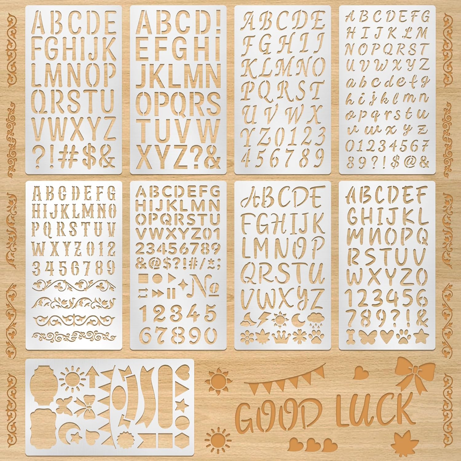 9Pcs Metal Letter Number Stenc - Art Craft Journal ulasan dan harga