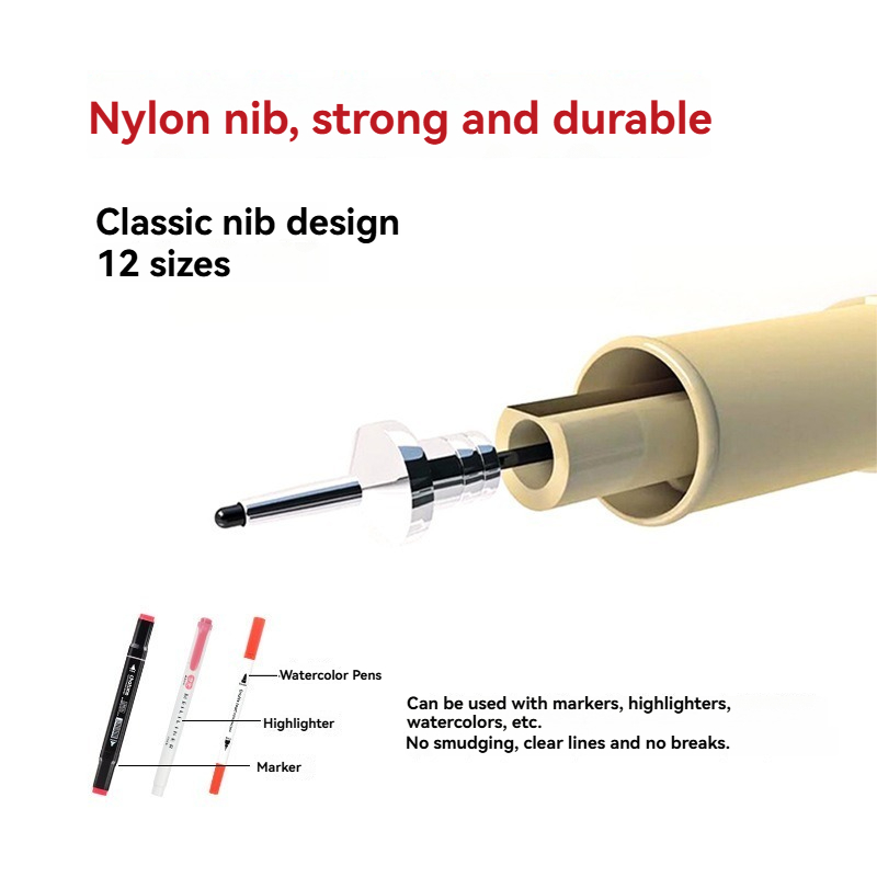 12 Tip Pigment Liner Micron In - Illustration Marker Set ulasan dan harga