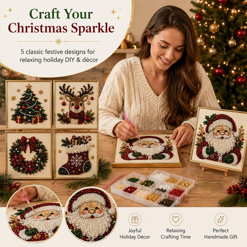 Christmas Santa Claus Pearl Ar - Art Craft Adult ulasan dan harga