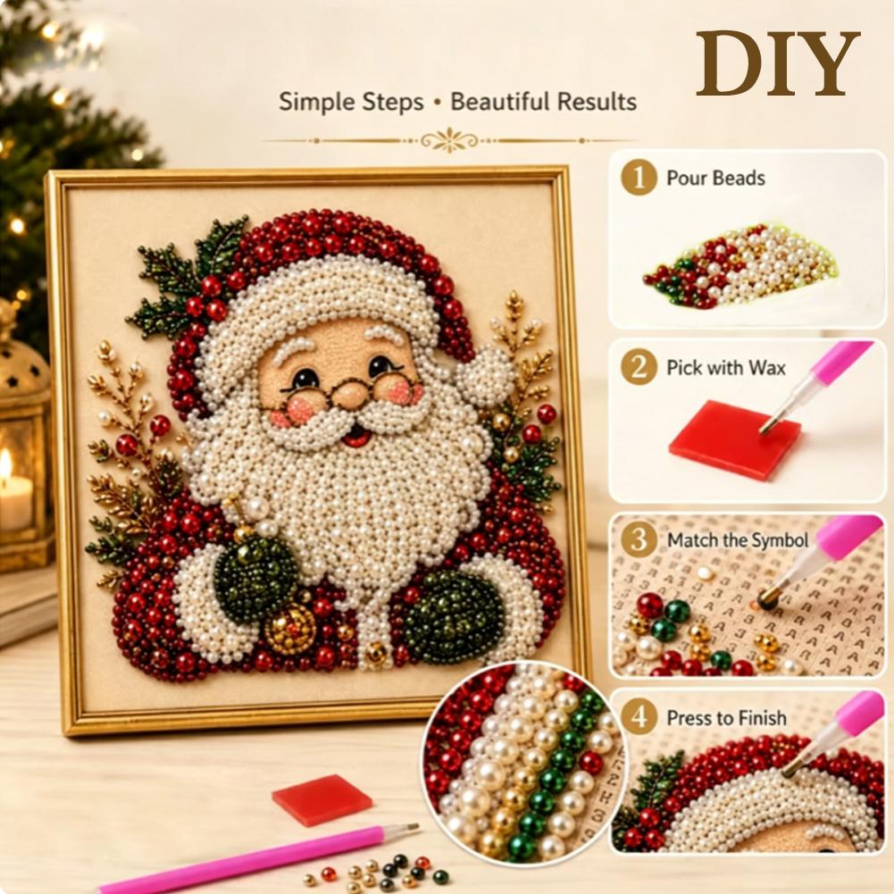Christmas Santa Claus Pearl Ar - Art Craft Adult ulasan dan harga
