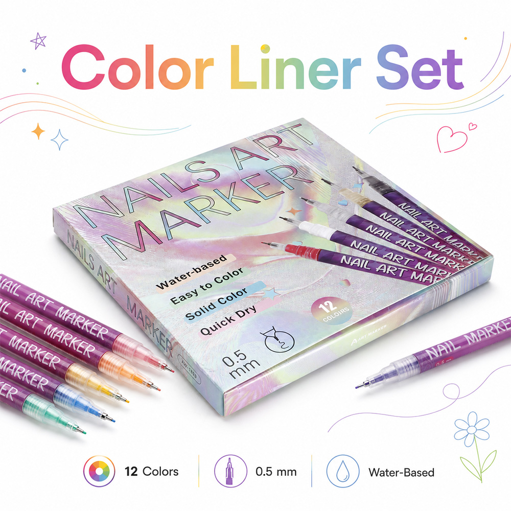 12Pcs Fine Line Marker Pen Set - Illustration Marker Set ulasan dan harga