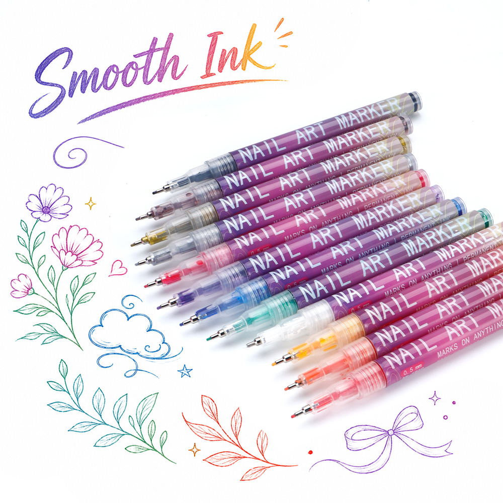 12Pcs Fine Line Marker Pen Set - Illustration Marker Set ulasan dan harga