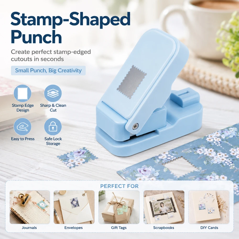 Postage Stamp Edge Paper Punch - Art Craft Market ulasan dan harga
