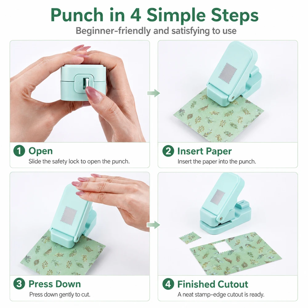 Postage Stamp Edge Paper Punch - Art Craft Market ulasan dan harga
