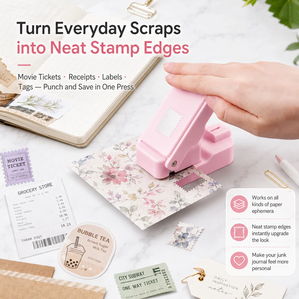 Postage Stamp Edge Paper Punch - Art Craft Market ulasan dan harga