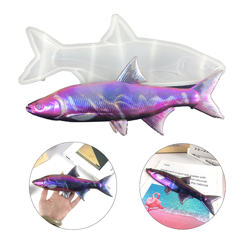 1pc Fish Silicone Epoxy Mold L - Resin Casting Mold ulasan dan harga
