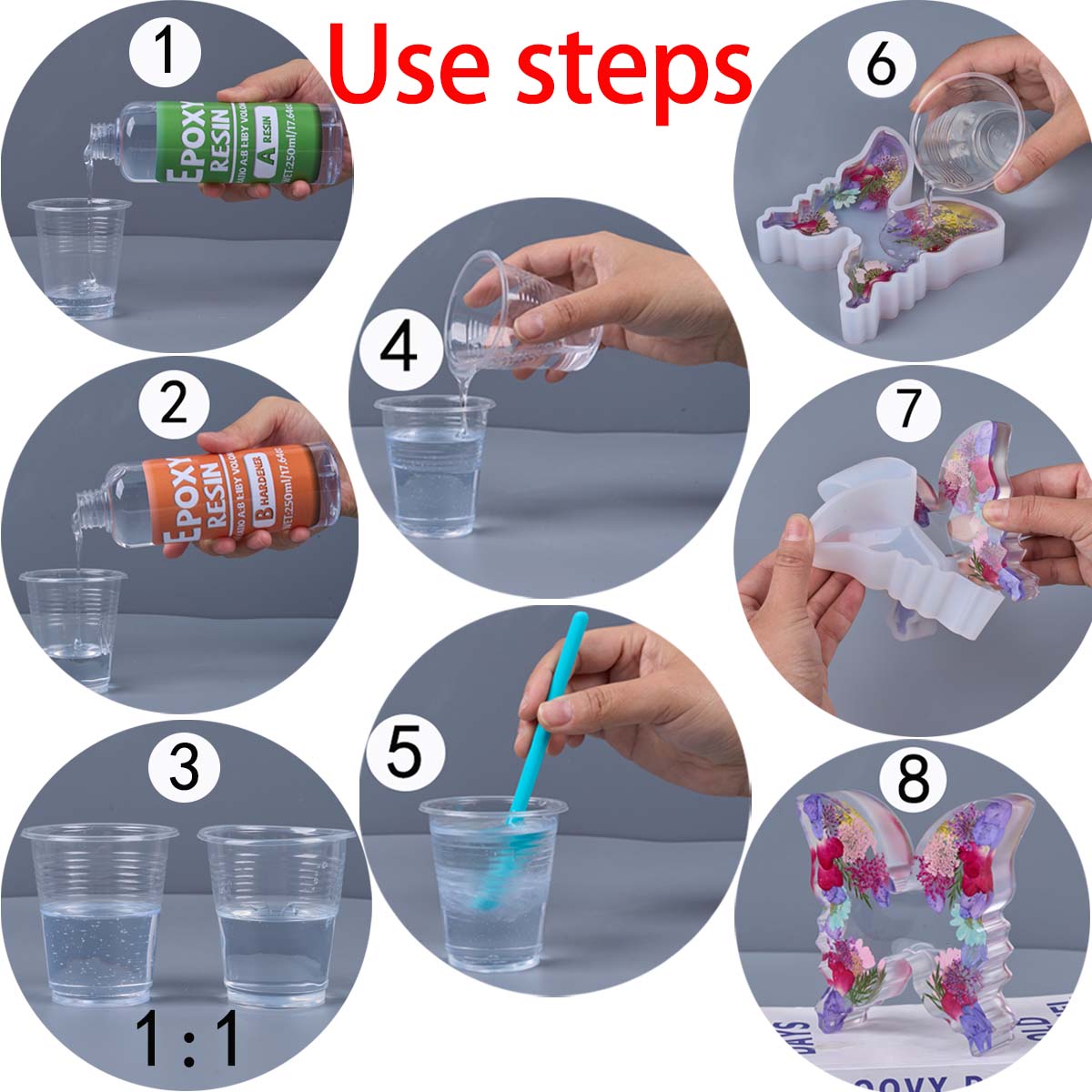 1:1 Ratio Epoxy Resin Kit Anti - Resin Casting Mold ulasan dan harga