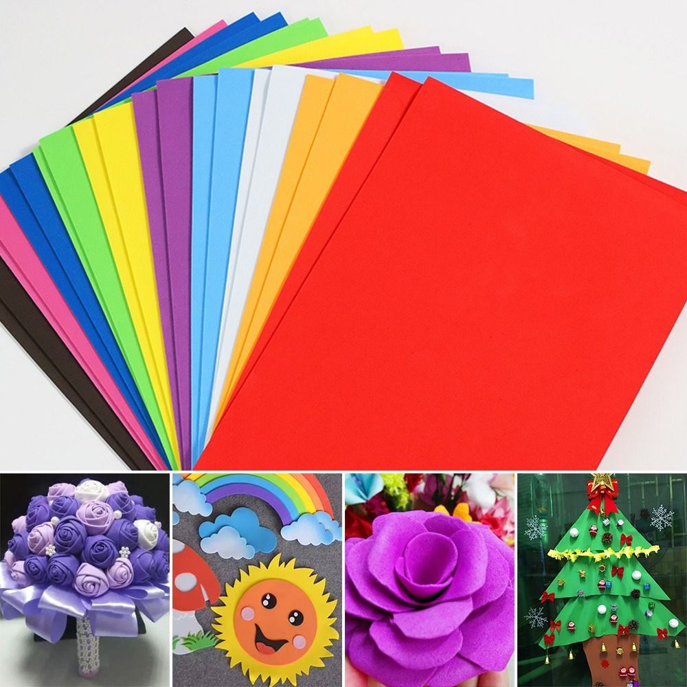 EVA 10pcs Sponge Foam Paper 1m - Art Craft 2 Year Olds ulasan dan harga