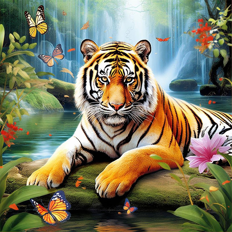 1 Set of Tiger King Diamond Pa - Art Craft Adult ulasan dan harga