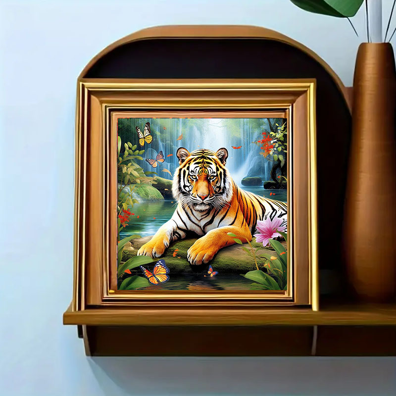 1 Set of Tiger King Diamond Pa - Art Craft Adult ulasan dan harga