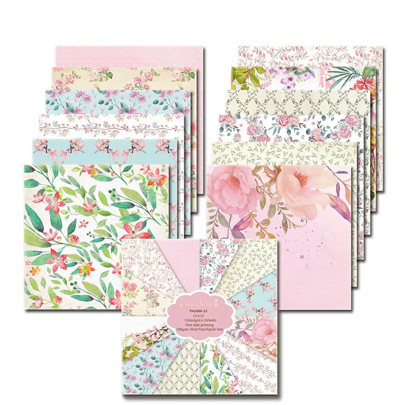 24 Sheets 30x30cm Scrapbook Pa - Art Craft Journal ulasan dan harga