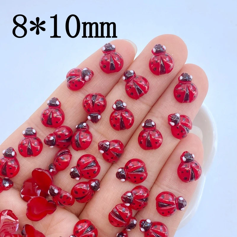 50Pcs New nail art accessories - Art Craft Ladybug ulasan dan harga