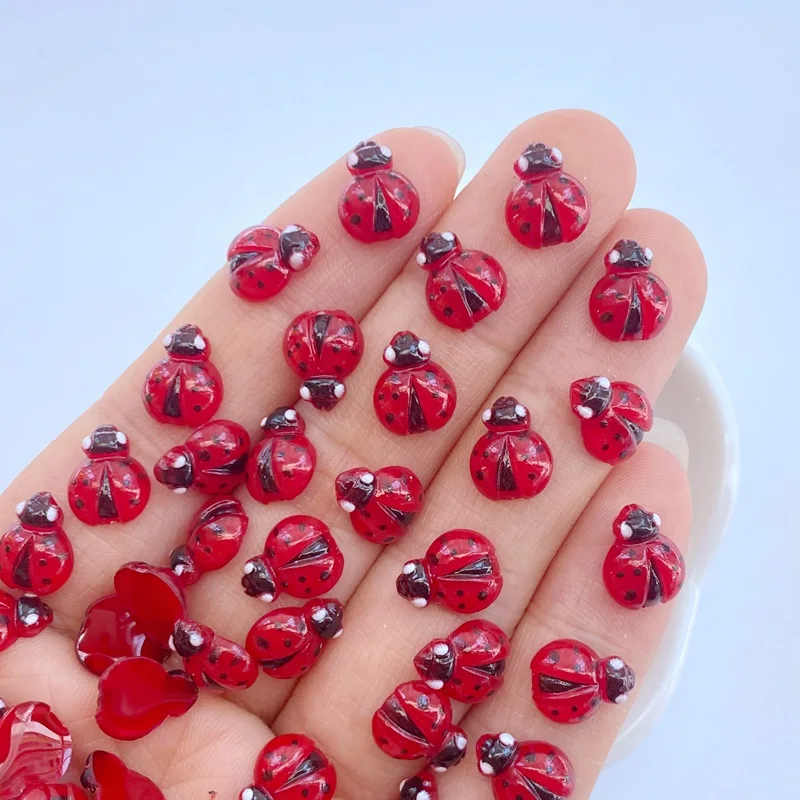 50Pcs New nail art accessories - Art Craft Ladybug ulasan dan harga