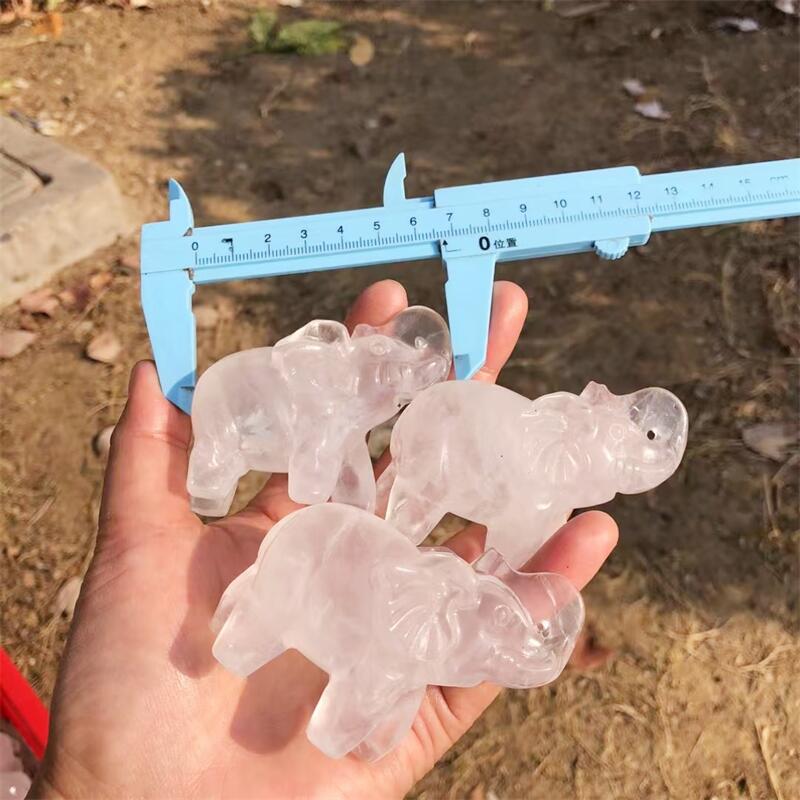 Natural Clear Quartz Elephant  - Art Craft Elephant ulasan dan harga