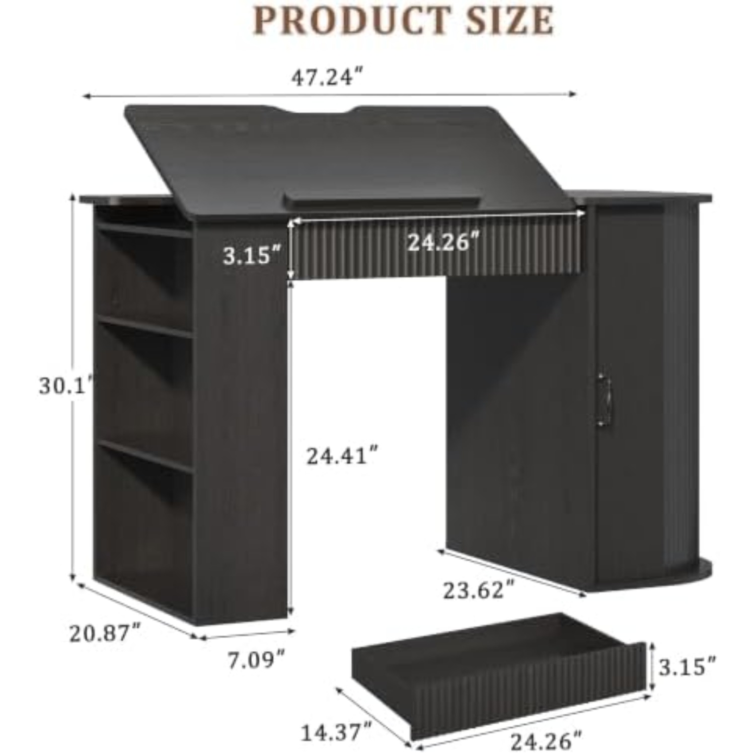 Drafting Table with Storage Ca - Art Craft And ulasan dan harga