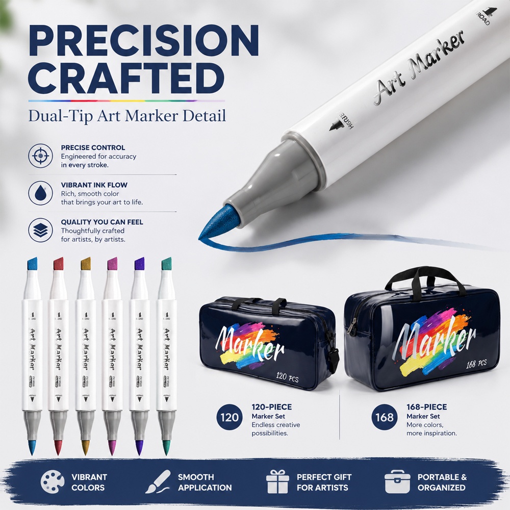 120 Colors Alcohol Drawing Mar - Illustration Marker Set ulasan dan harga