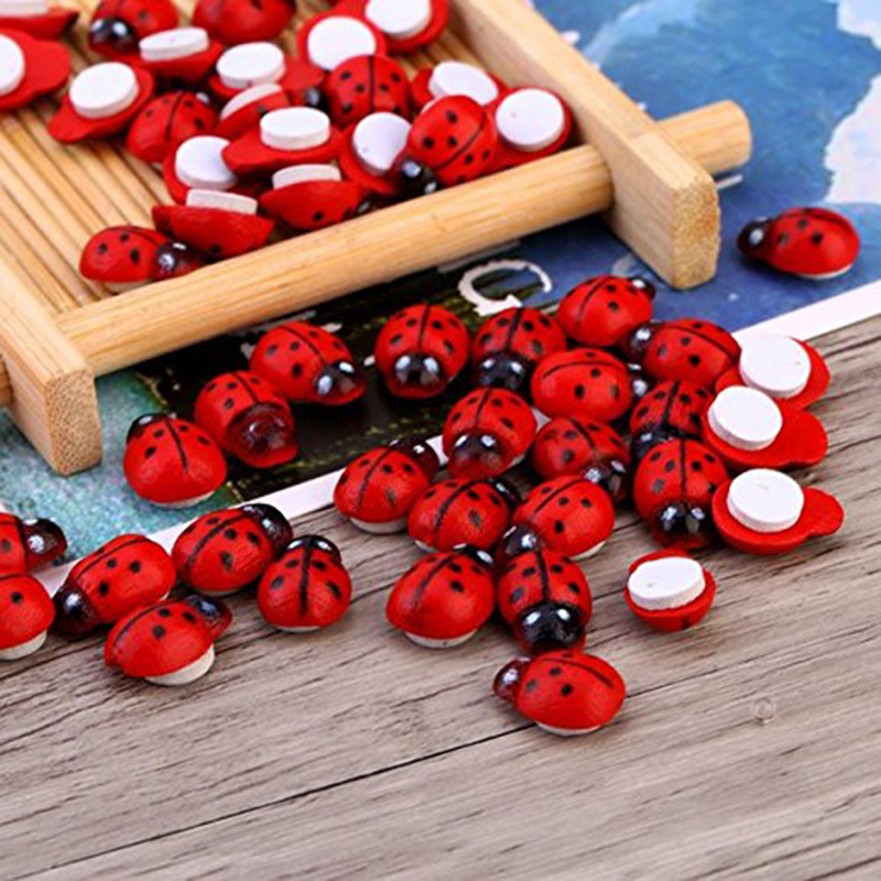 100pcs Self-adhesive Mini Refr - Art Craft Ladybug ulasan dan harga