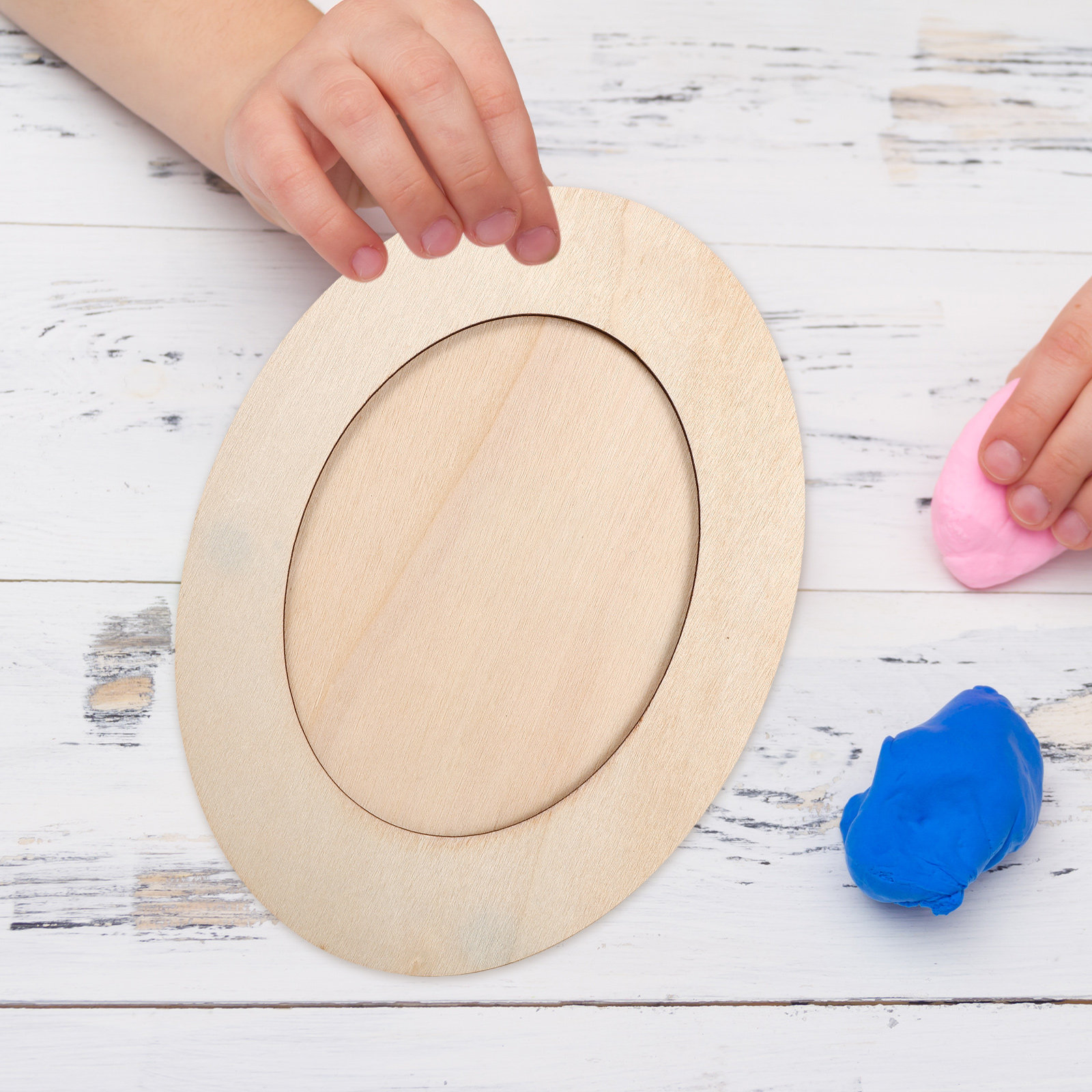 Unfinished Oval Wooden Picture - Art Craft Activities For Preschoolers ulasan dan harga