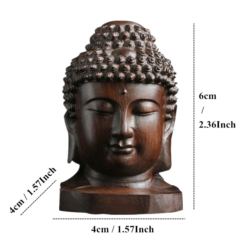 1/2pcs Wooden Sakyamuni Statue - Art Craft India ulasan dan harga