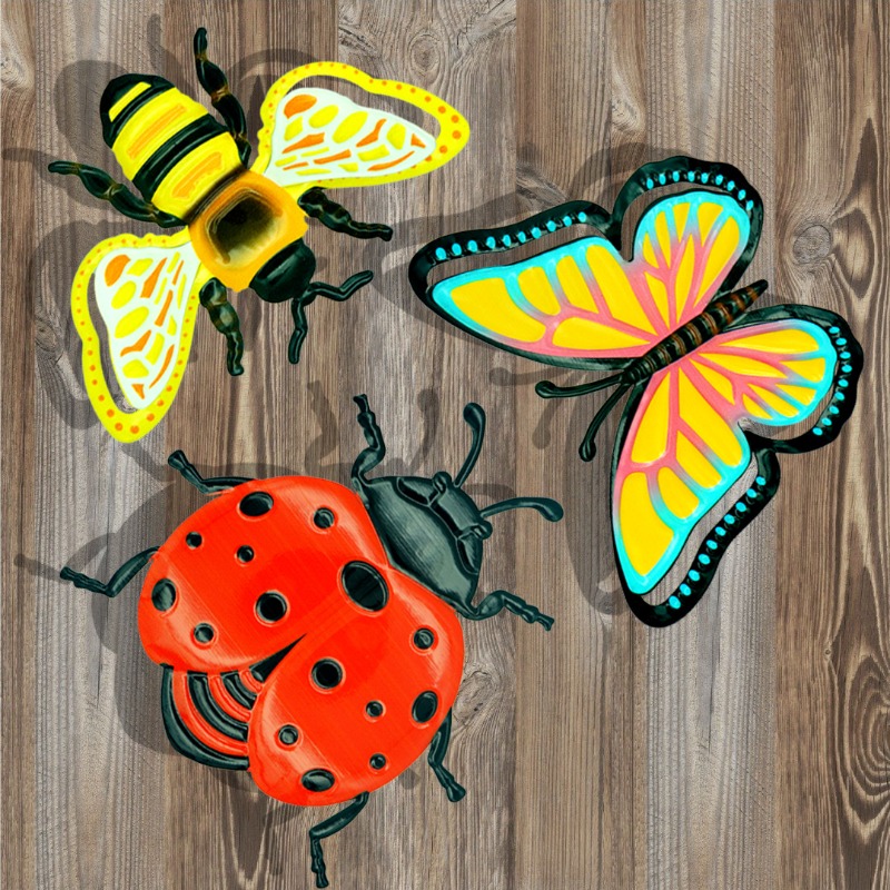 3PCS Butterfly Iron Crafts Hom - Art Craft Ladybug ulasan dan harga