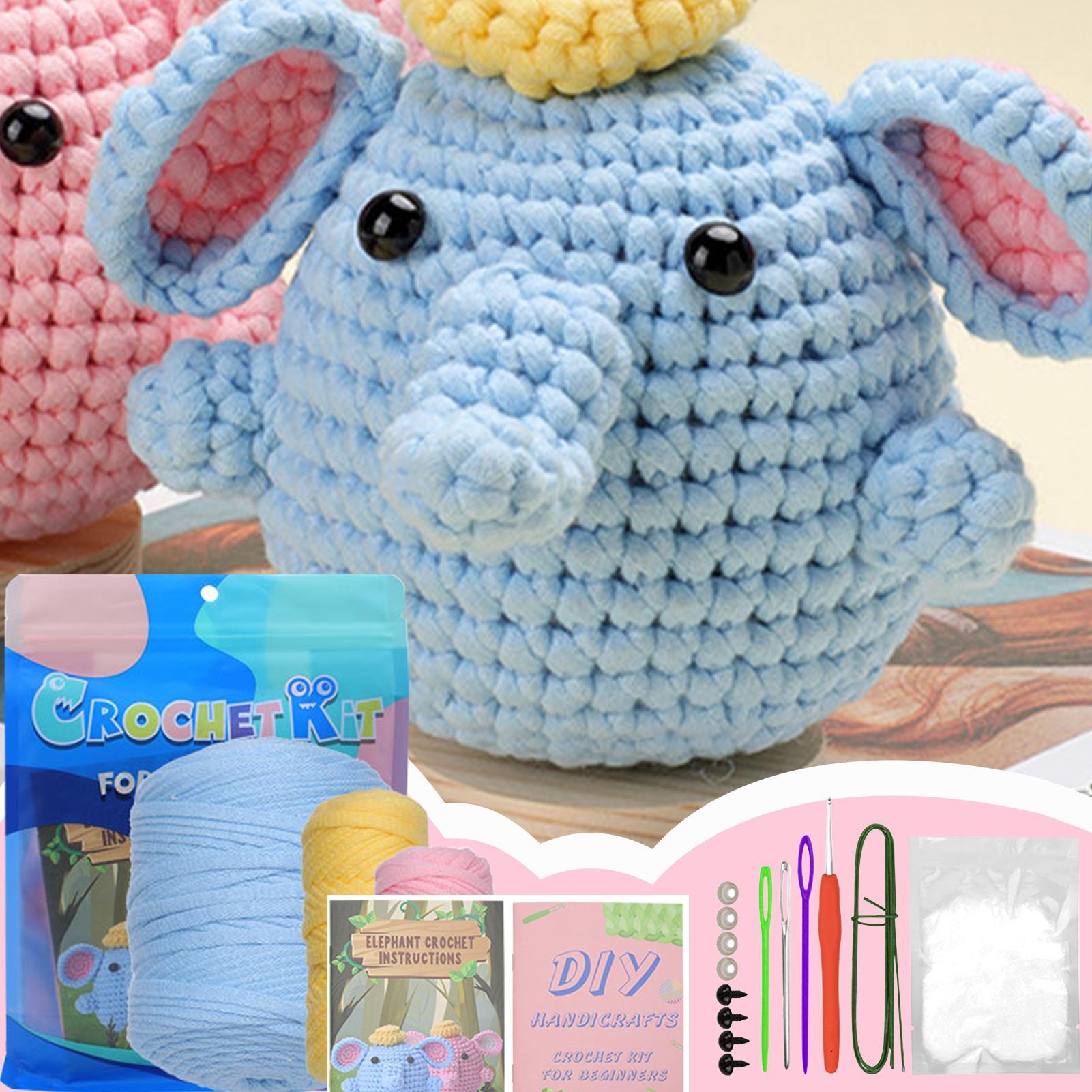 Crochet Starter Kit Handmade E - Art Craft Elephant ulasan dan harga