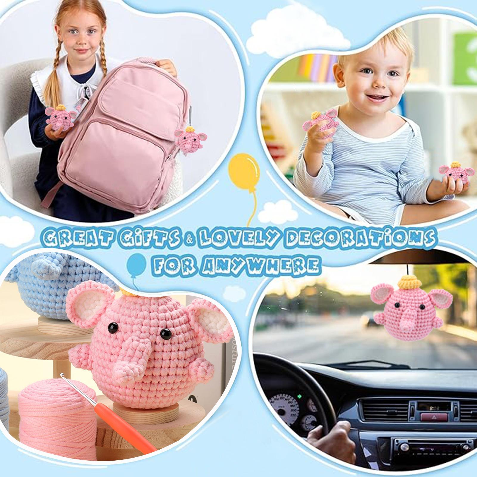Crochet Starter Kit Handmade E - Art Craft Elephant ulasan dan harga