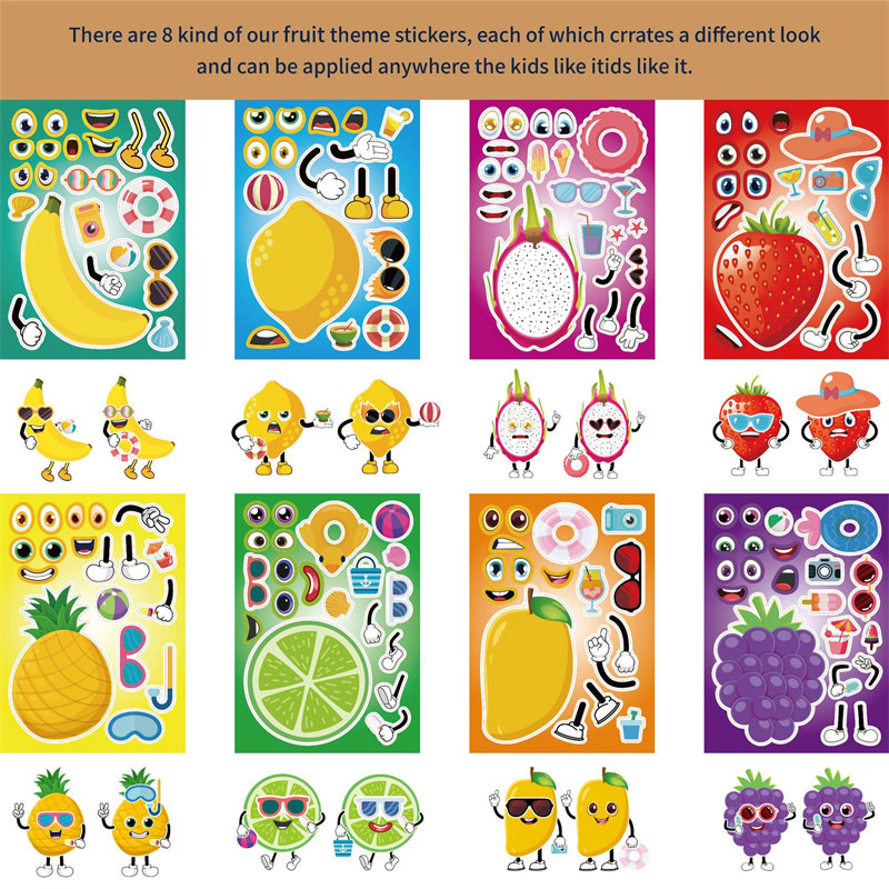 6-24sheet Make Your Own Fruit  - Art Craft For Toddlers ulasan dan harga