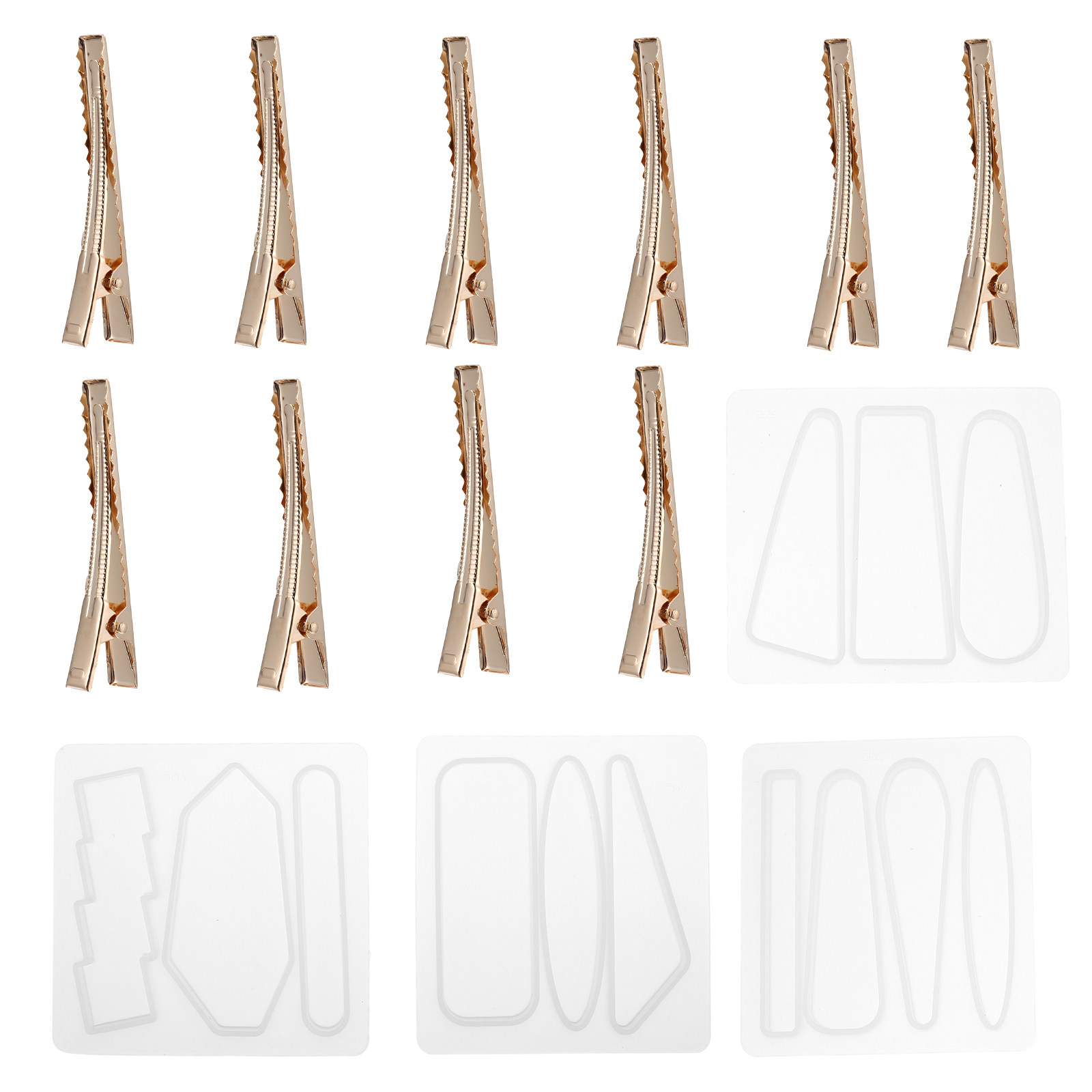 14Pcs Hair Clip Mold Silicone  - Resin Casting Mold ulasan dan harga