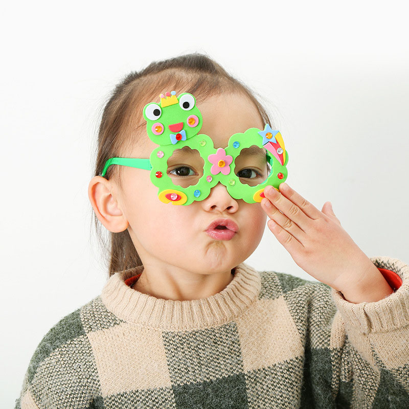 Kids DIY EVA Diamond Glasses F - Art Craft Glasses Frames ulasan dan harga
