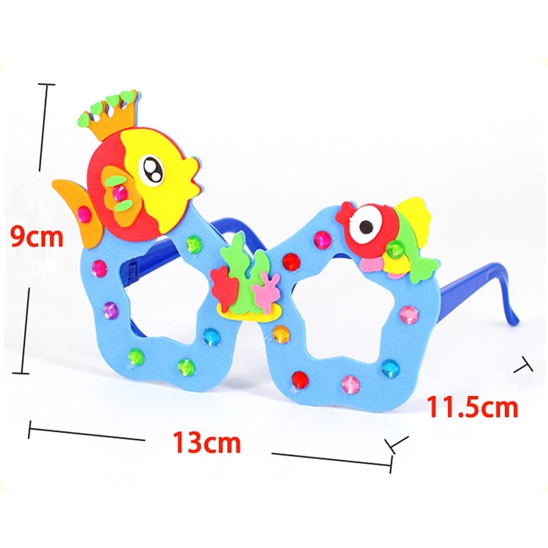 Kids DIY EVA Diamond Glasses F - Art Craft Glasses Frames ulasan dan harga