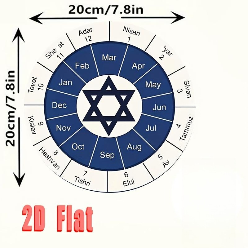 CIFBUY  Jewish Calendar Alumin - Art & Craft Hari Raya ulasan dan harga