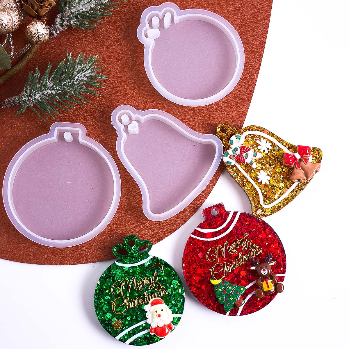 Xmas Tag Pendant Silicone Mold - Resin Casting Mold ulasan dan harga