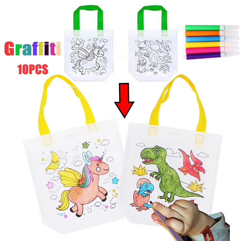1-10pcs Sets DIY Graffiti Bag  - Illustration Marker Set ulasan dan harga